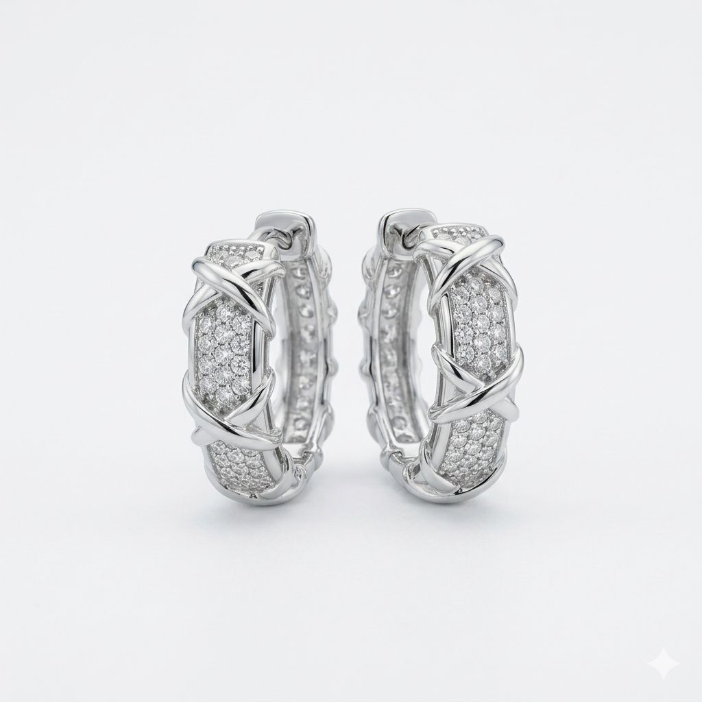 Brinco Argola Cravejado Six