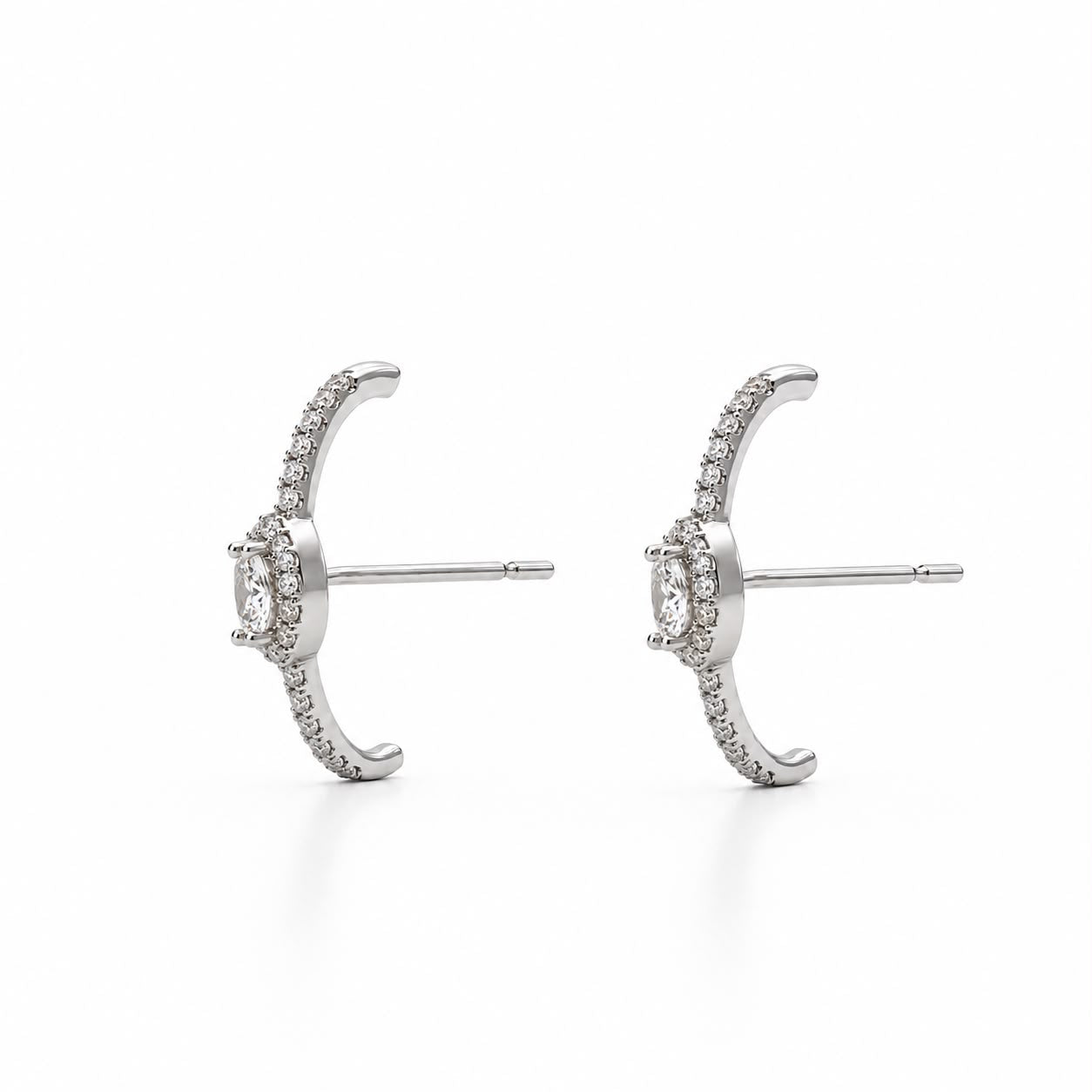 Brinco Ear Hook - cravejado ponto de luz - Sabrina