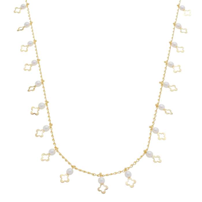 COLAR CHOCKER PENELOPE PEROLA TREVO