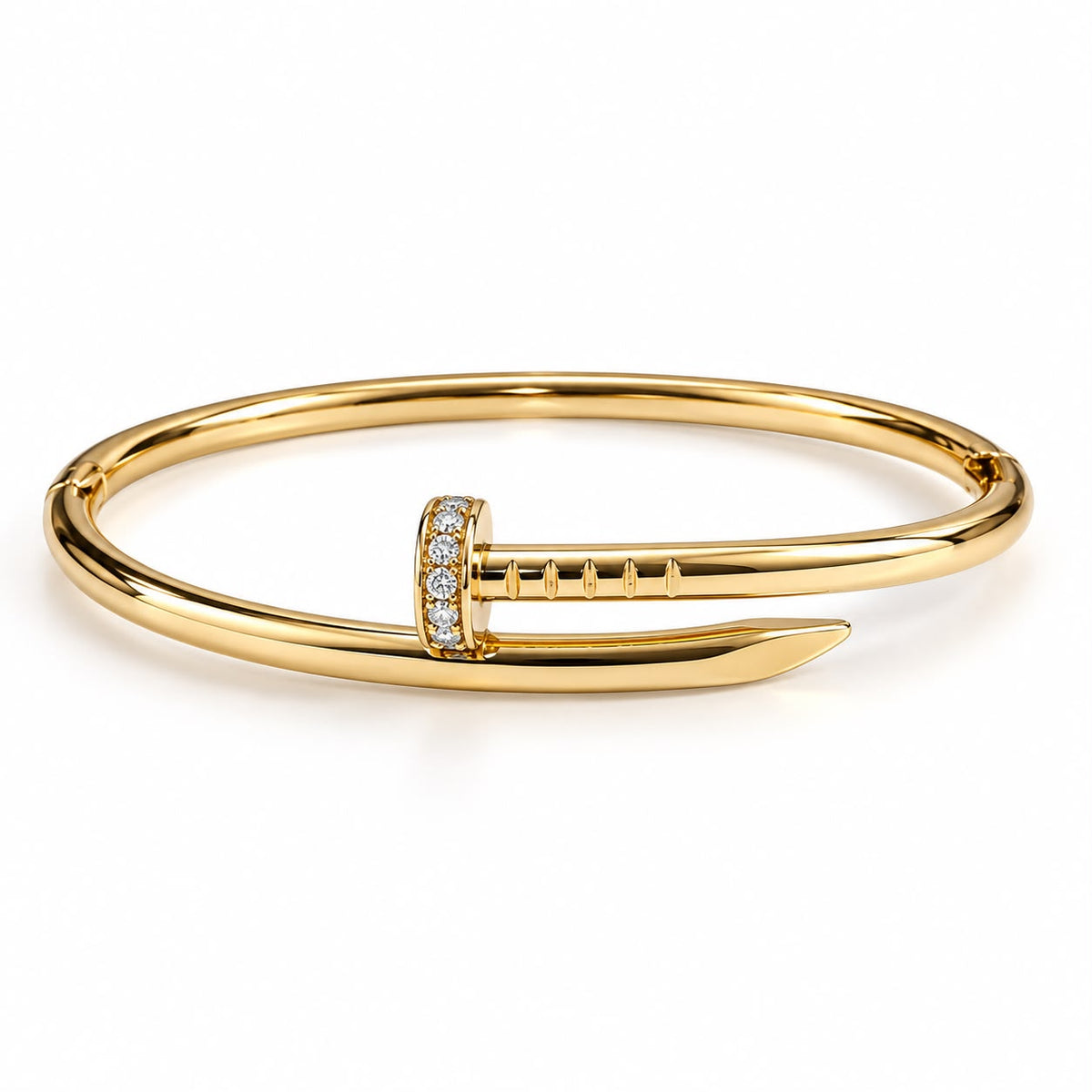 Bracelete Prego Fino com Zircônias