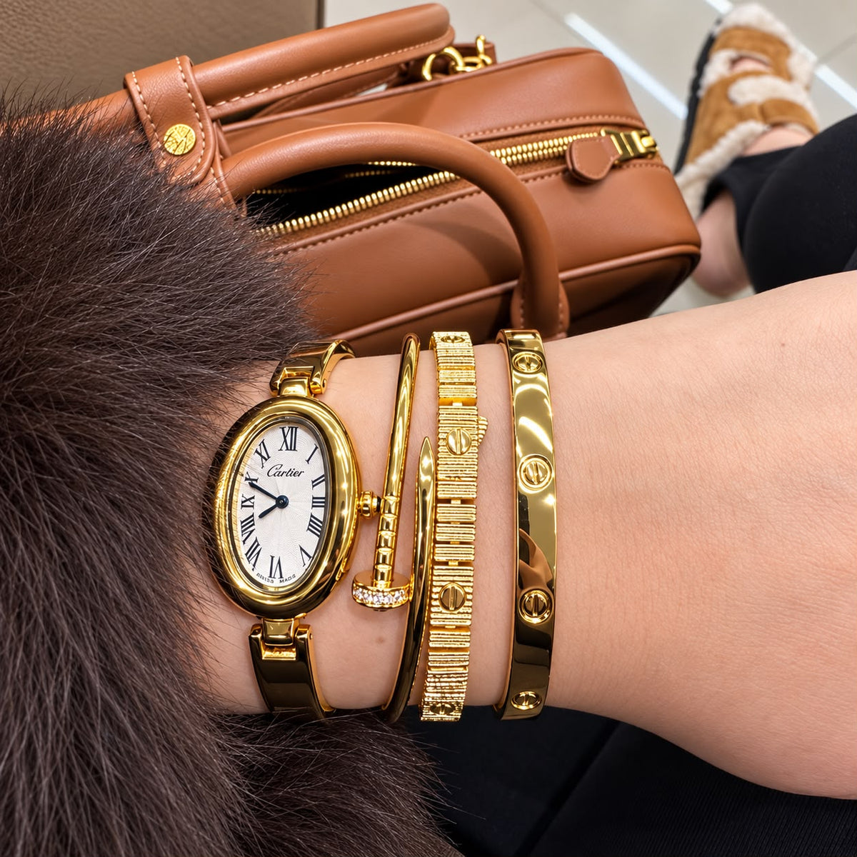 Bracelete Prego Fino com Zircônias