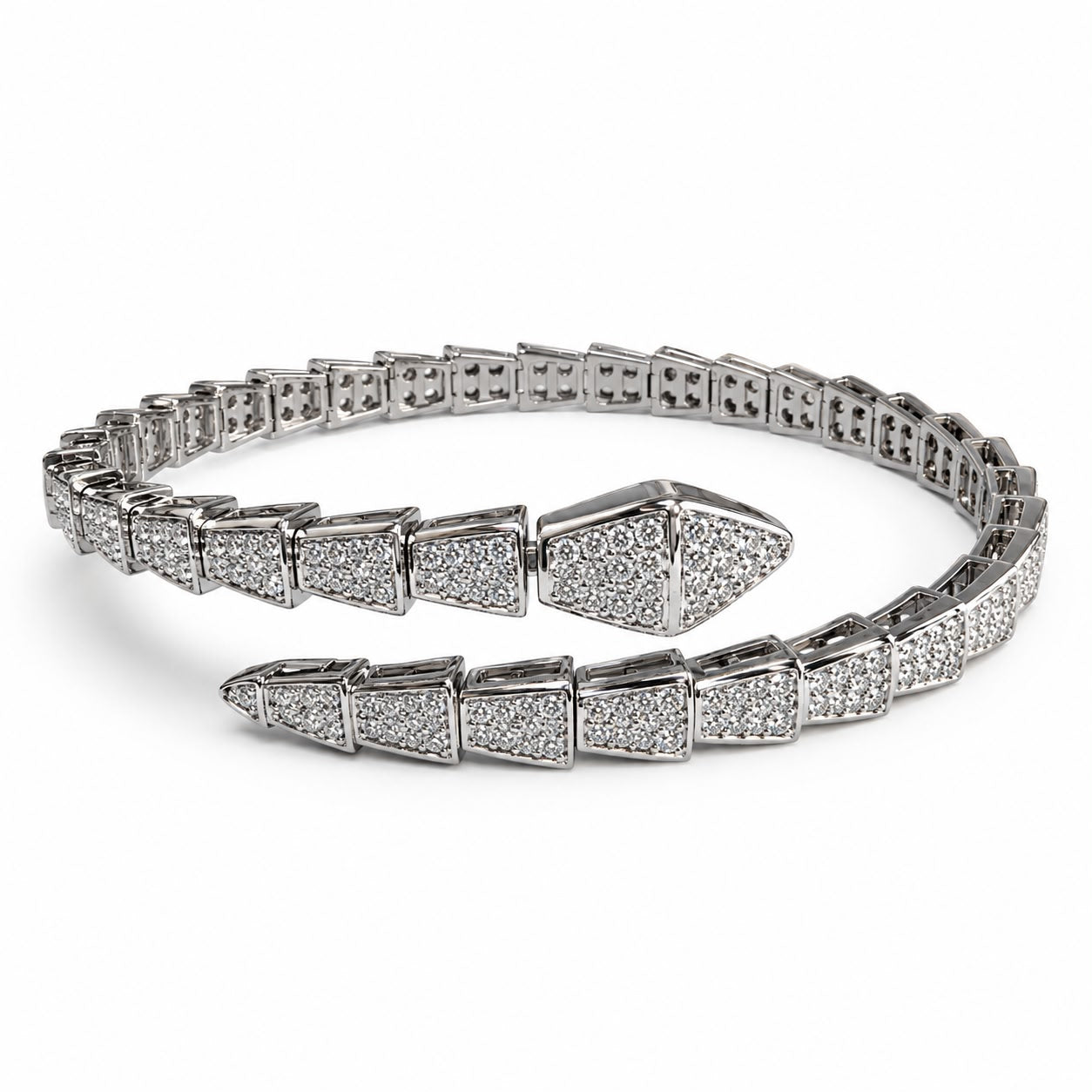 Bracelete Cobra Cravejado