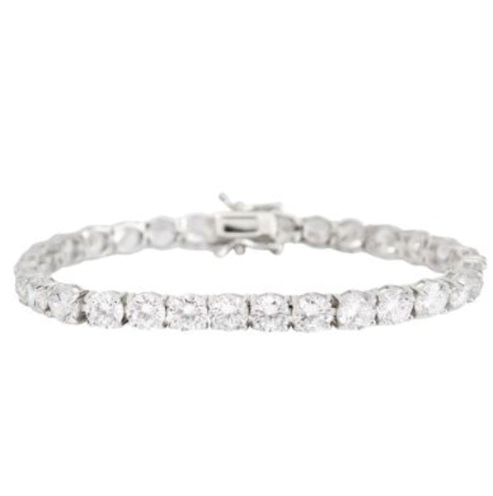 Pulseira Riviera Zircônias 18cm - Prata 925