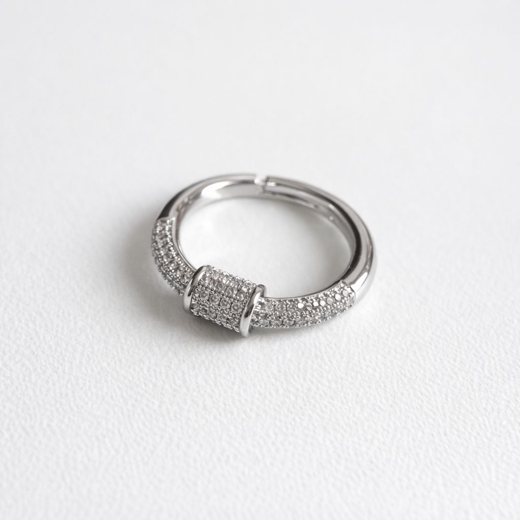 Anel Ajustável Cravejado Liana