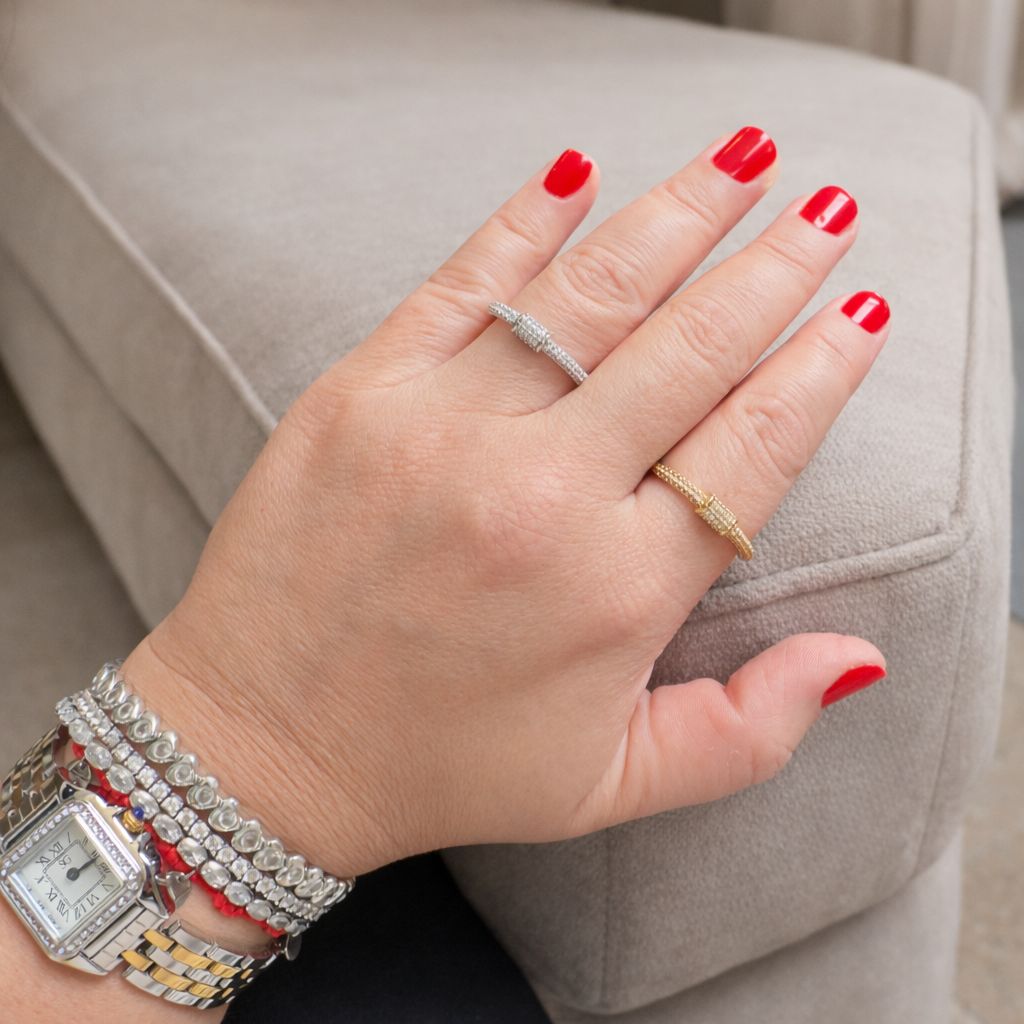 Anel Ajustável Cravejado Liana