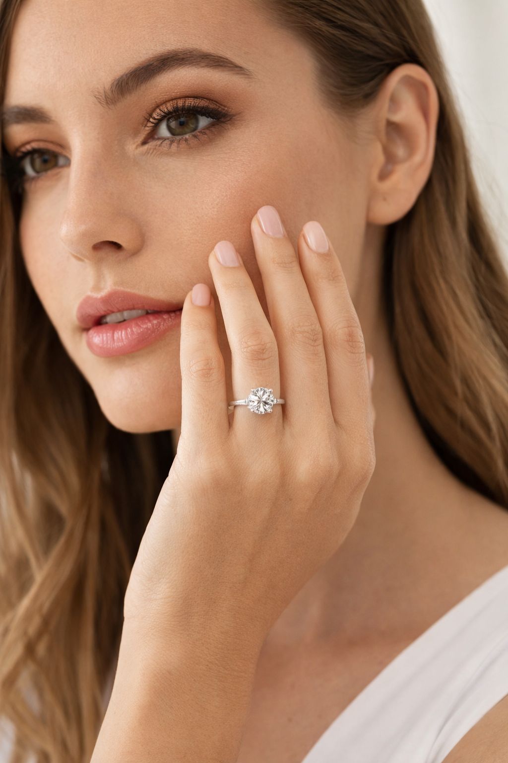 Anel Solitário Royale Moissanite 3ct - Prata 925 - Tam Ajustável
