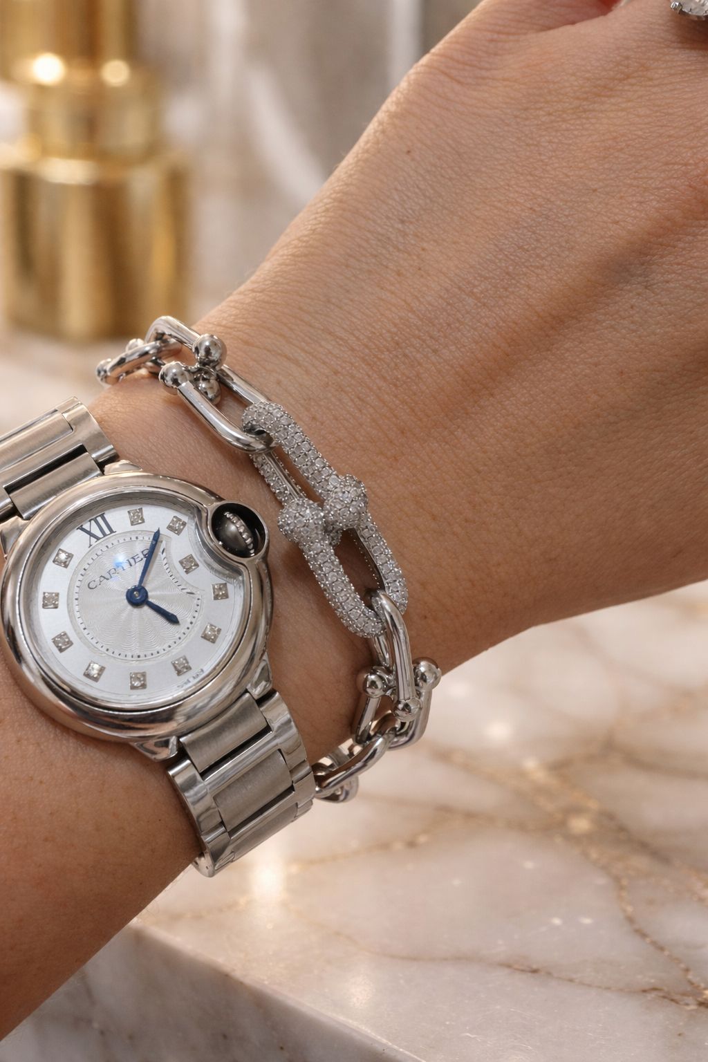 Pulseira U Cravejada - 17cm