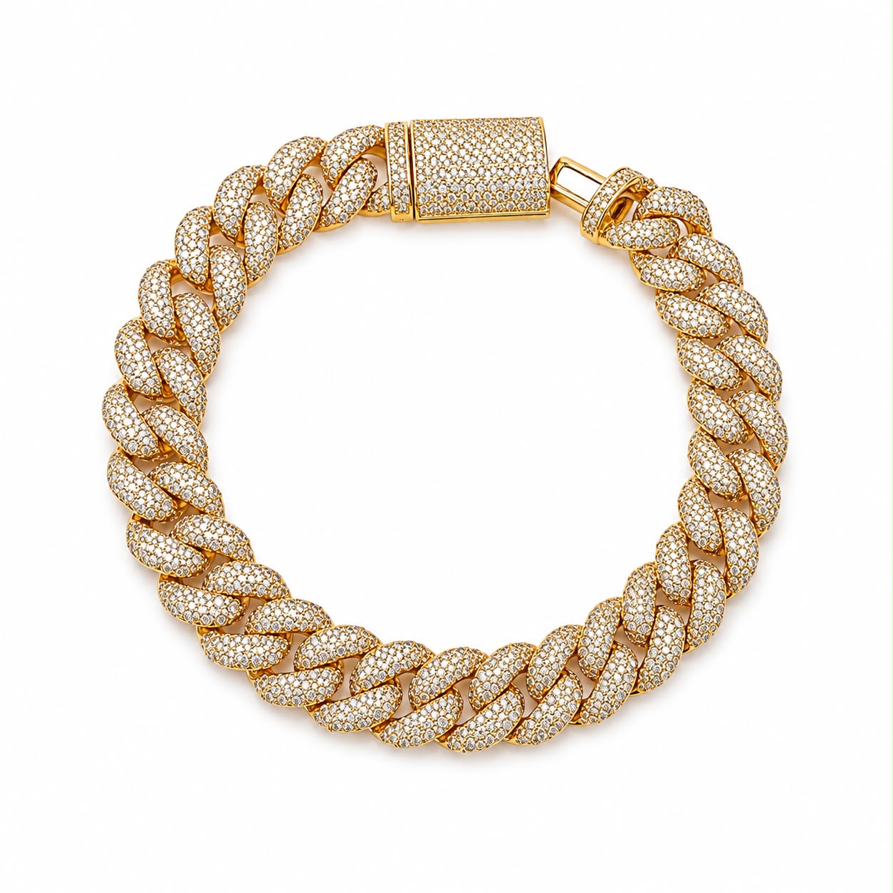 Pulseira Elo Cubano Cravejada
