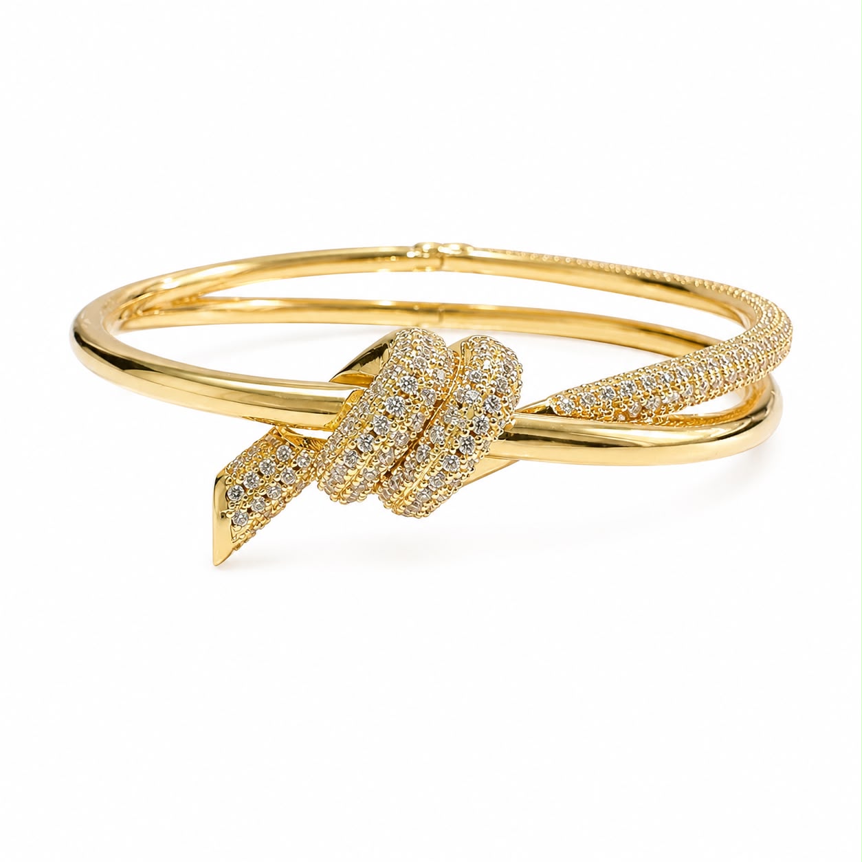 Bracelete Laço Duplo Cravejado
