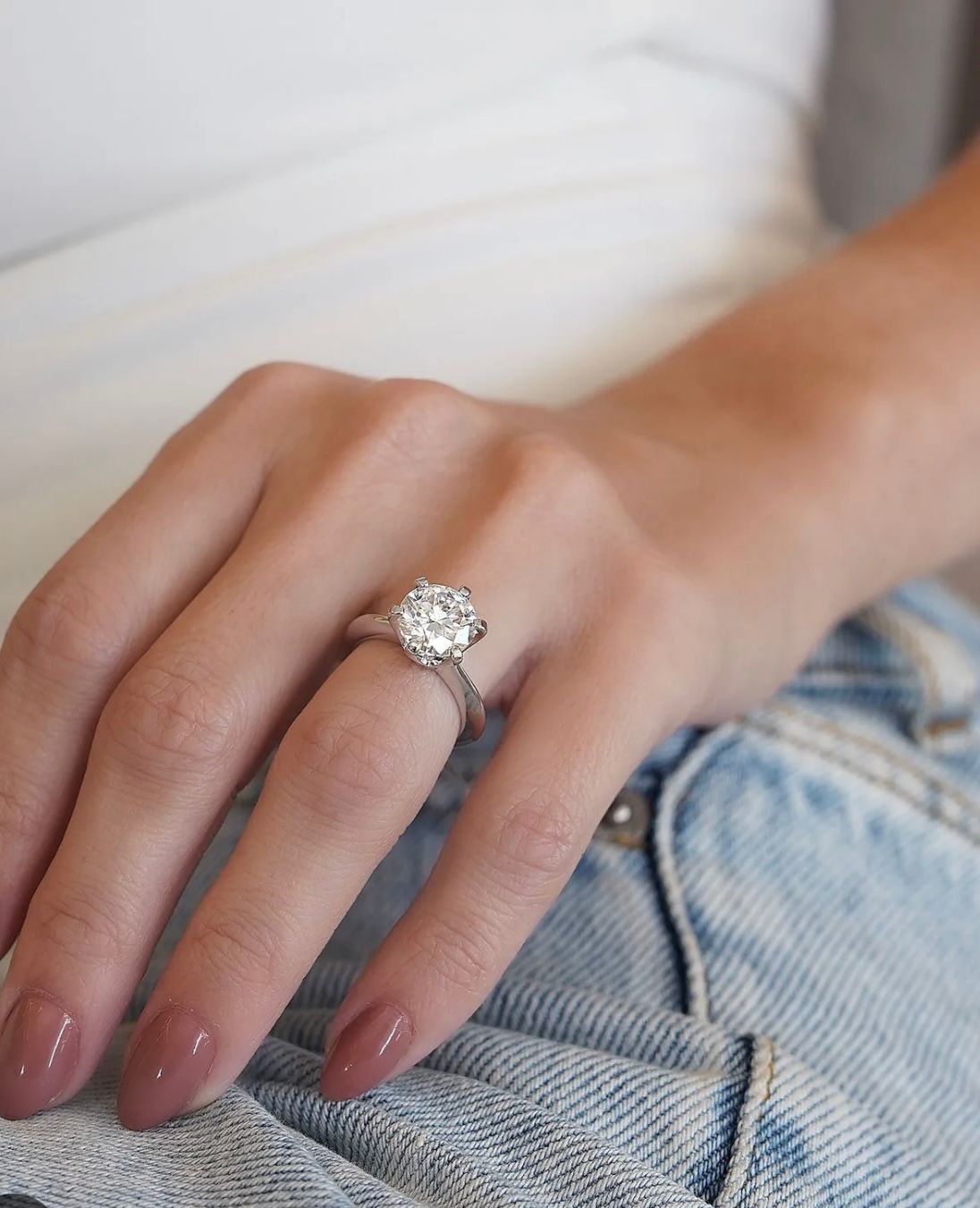 PEDIDO POR ENCOMENDA - VIA WHATSAPP - ANEL SOLITÁRIO MOISSANITE 5CT - PRATA 925 -com certificado de legitimidade GRA