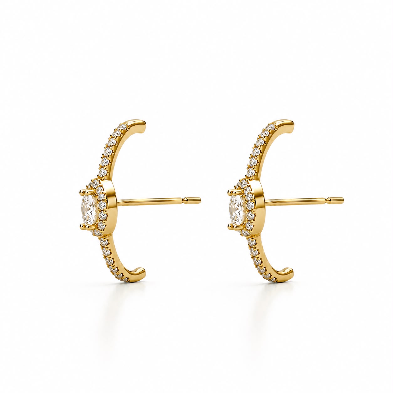 Brinco Ear Hook - cravejado ponto de luz - Sabrina