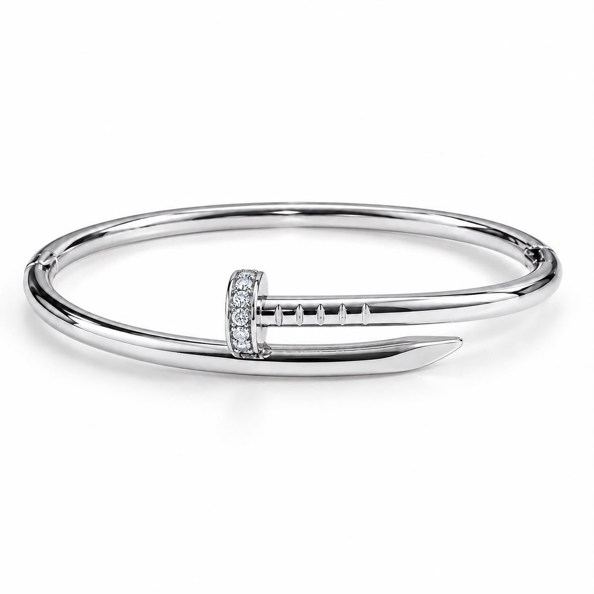 Bracelete Prego Fino com Zircônias