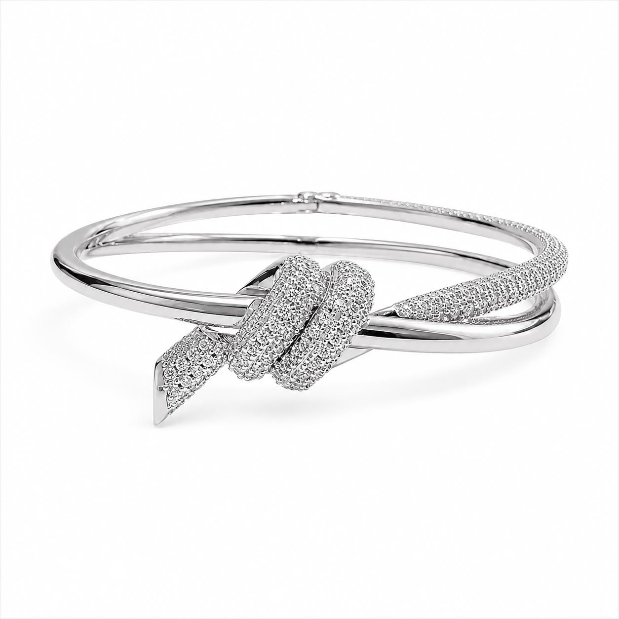 Bracelete Laço Duplo Cravejado