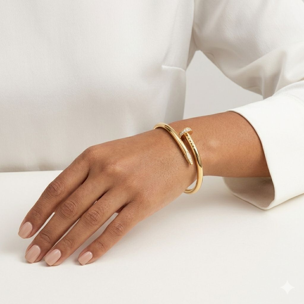 Bracelete prego Liso - Aço inox