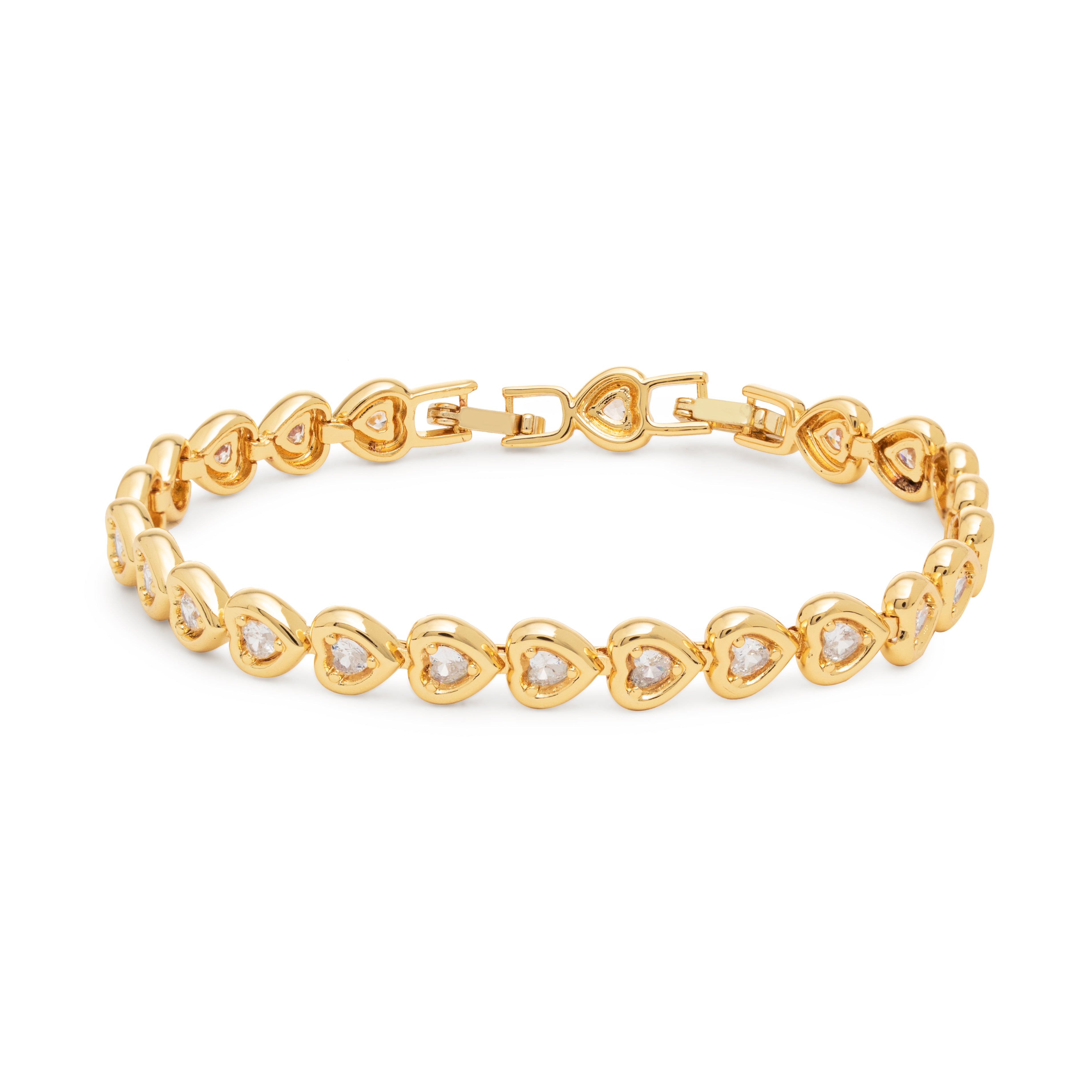 PULSEIRA RIVIERA CORAÇÃO PONTO DE LUZ - ROMANCE - 19cm ajustável para 17cm