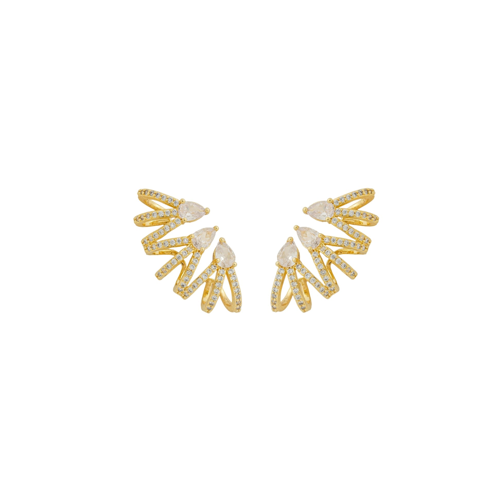 BRINCO EAR CUFF 3 CRISTAIS IBIZA