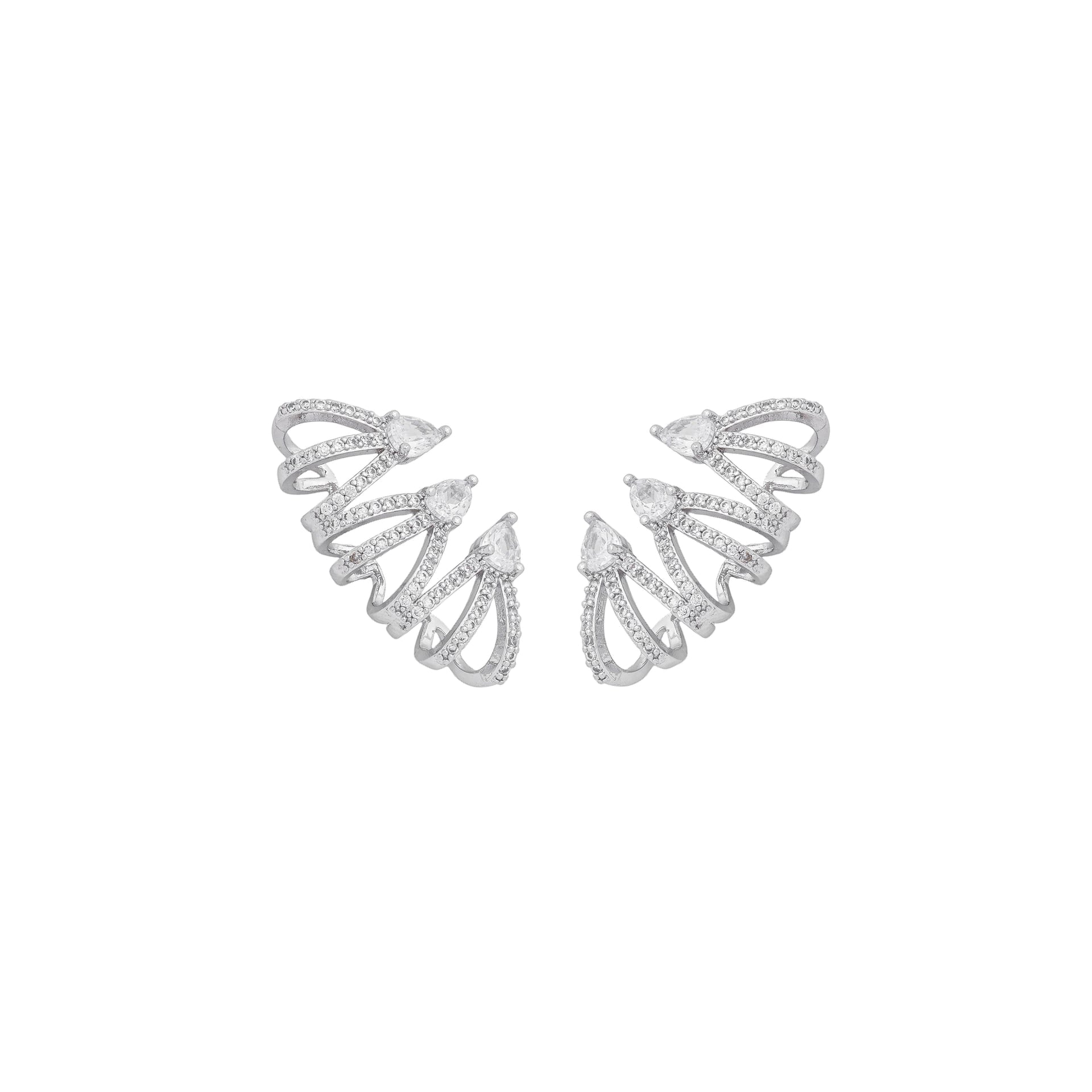 BRINCO EAR CUFF 3 CRISTAIS IBIZA