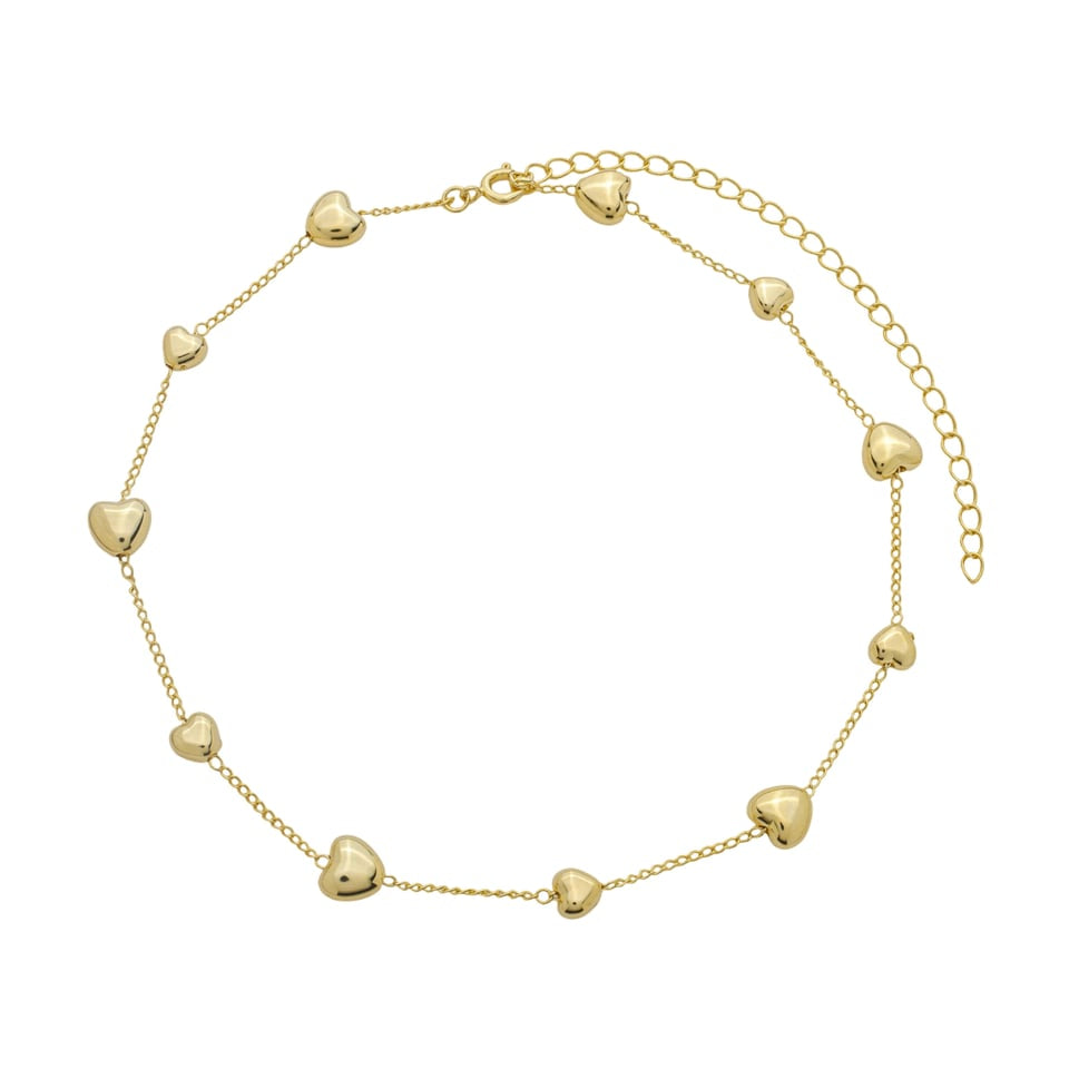 PULSERA CORAÇÃO BRILHO 3D - 20cm