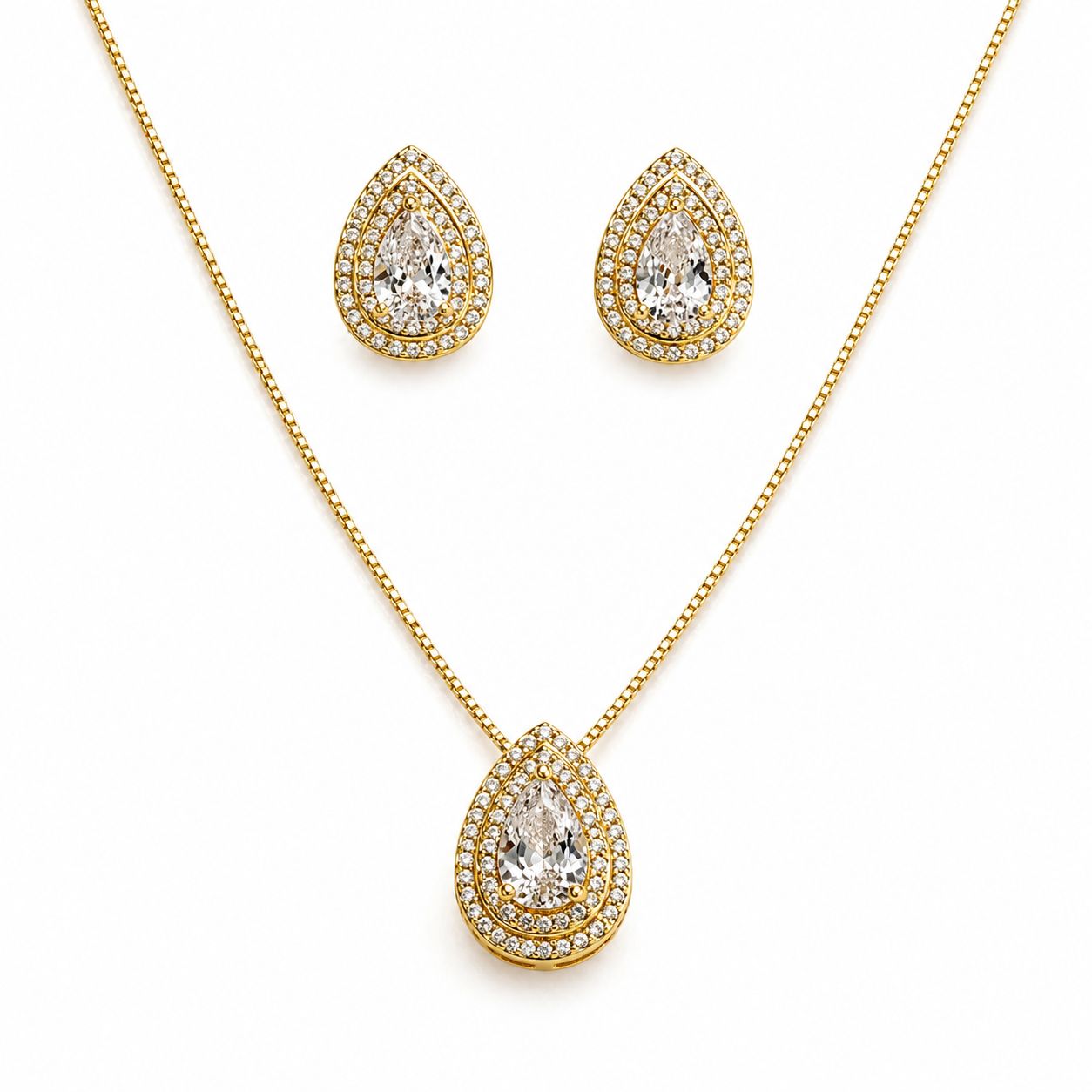 Conjunto Gota Cravejado Linda