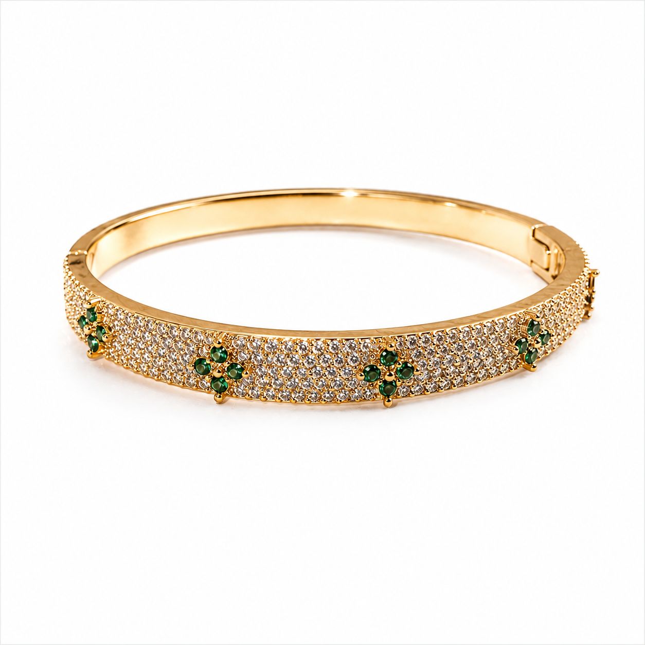 Bracelete trevo cravejado Vi