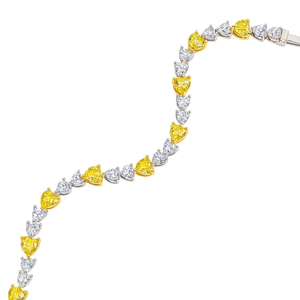 Pulseira Riviera Coração Amarelo - 17cm